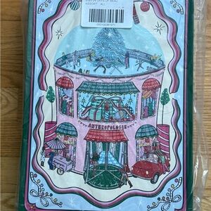 Anthropologie Festive Illustrated Bag with Pink and Blue